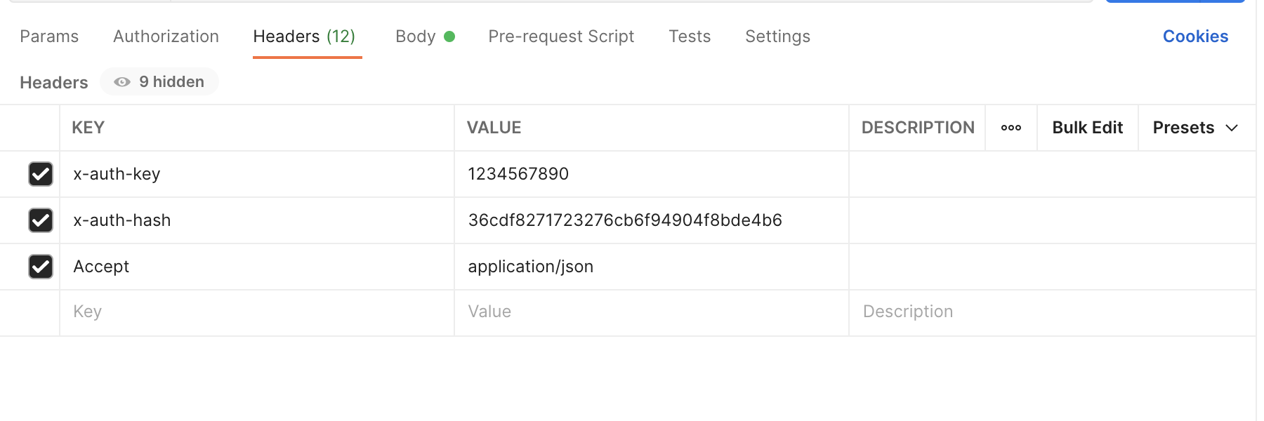 Headers con Postman